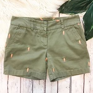 J Crew city fit green hurricane chinos size 0
